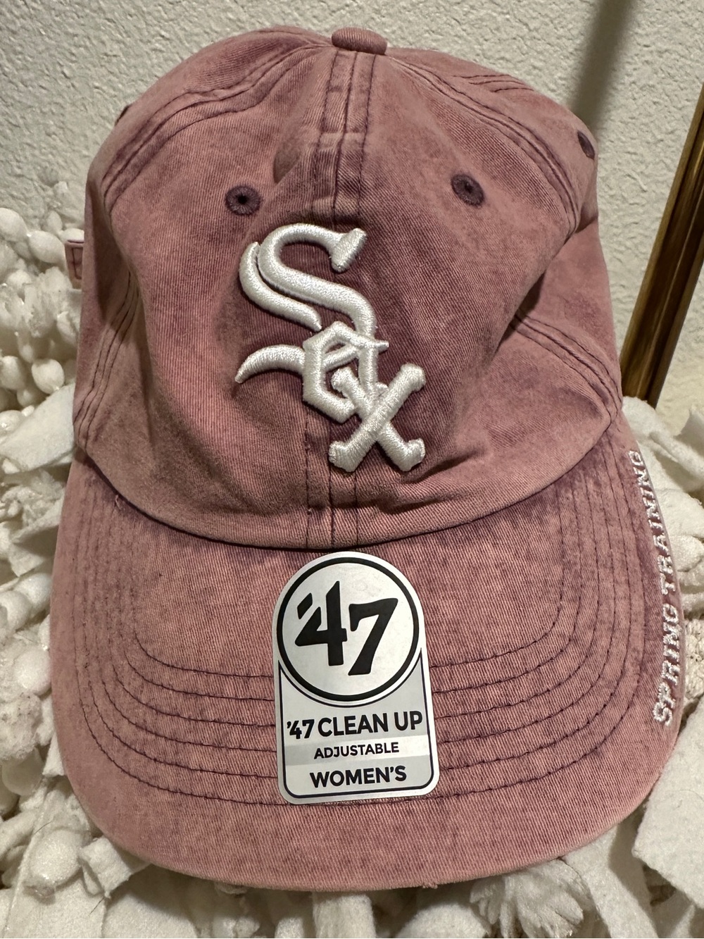 47 Forty Seven CHICAGO WHITE SOX Well Worn Raised Chain Cap Pink Washed Women’s